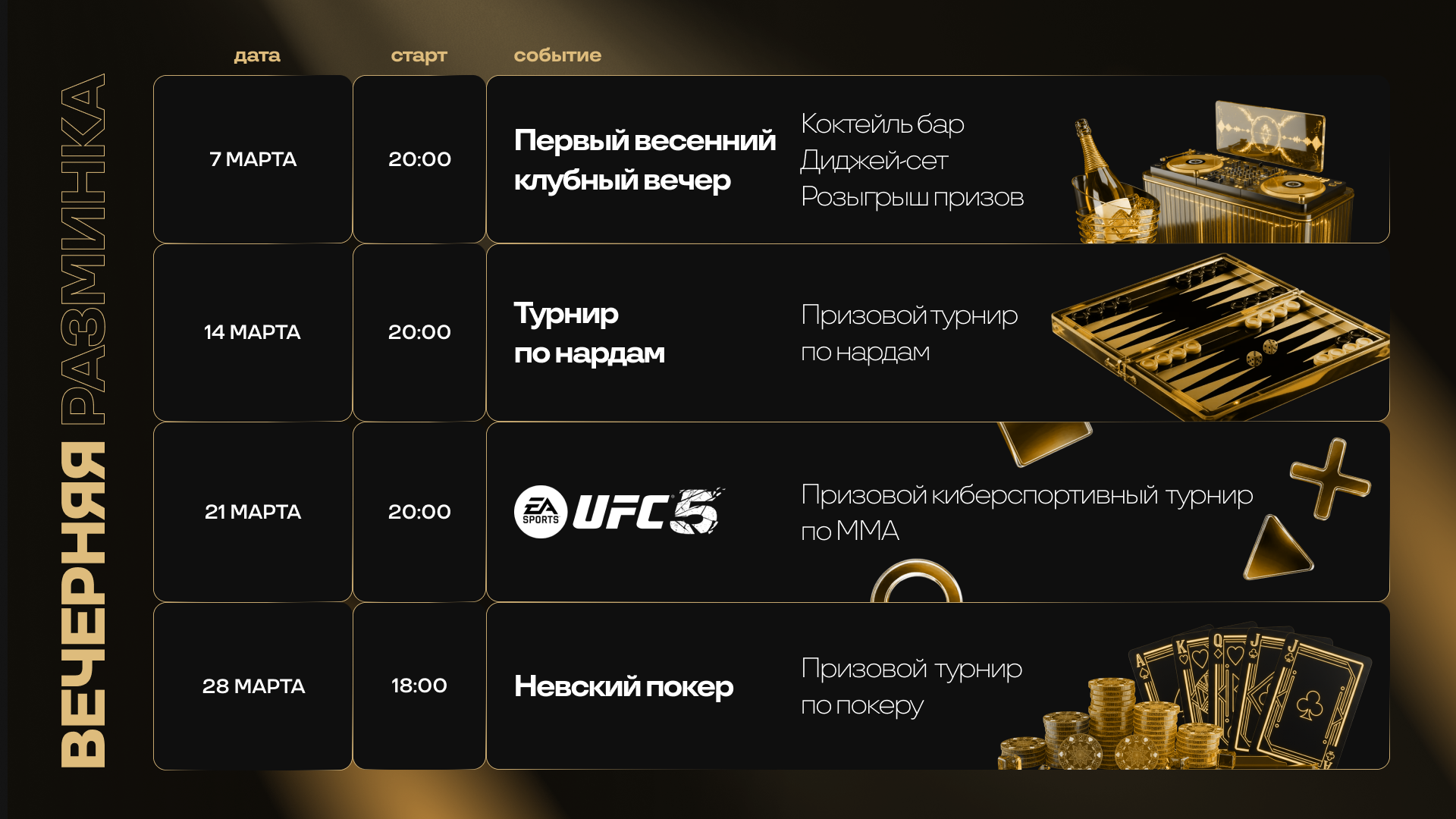 Афиша на март